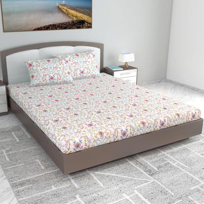Liberty Pink 100% Cotton Jaipuri Print Bedsheets for King Size-King / Liberty Pink / LP-01-KB
