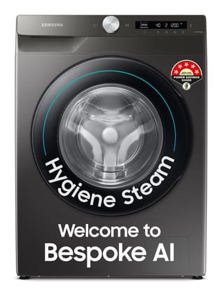 Samsung 7 kg, 5 Star, AI Control, Wi-Fi, Digital Inverter, Motor, Fully-Automatic Front Load Washing Machine (WW70T502NAN1TL, Hygiene Steam, Inox) Samsung 7 kg, 5 Star, AI Control, Wi-Fi, Digital Inverter, Motor, Fully-Automatic Front Load Washing Machin