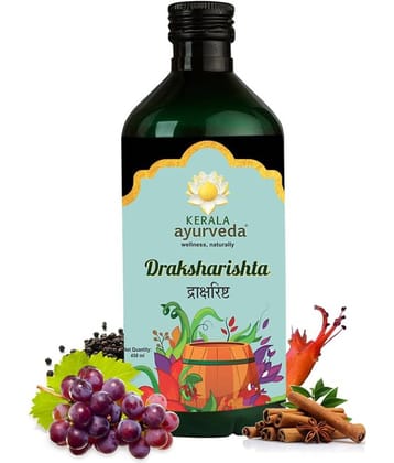 Kerala Ayurveda Draksharishta 450 ml | For Anemia| Non-Constipating Iron Tonic| To Flush Out Blood Impurities| For General Debility