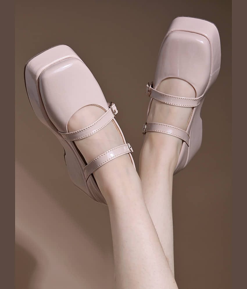 Stylestry Beige Women's Pumps Heels