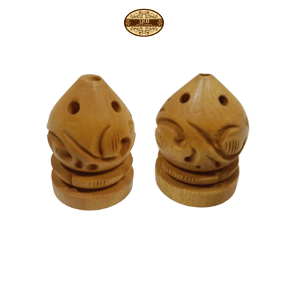 Handcrafted Wooden Agarbatti Stand, 1.5-inch, Set of 2