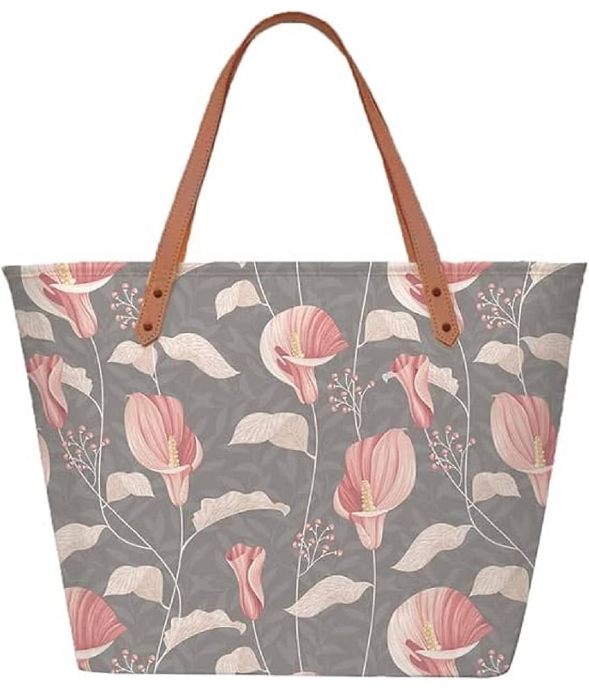 SAKWOODS Light Grey Canvas Tote Bag