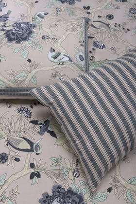 Rama Paisley Beige Cotton Bedsheet-Double - 90 x 108 in / Biege / Beige