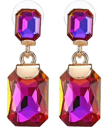 YOUBELLA Pink Danglers Earrings ( Pack of 1 )
