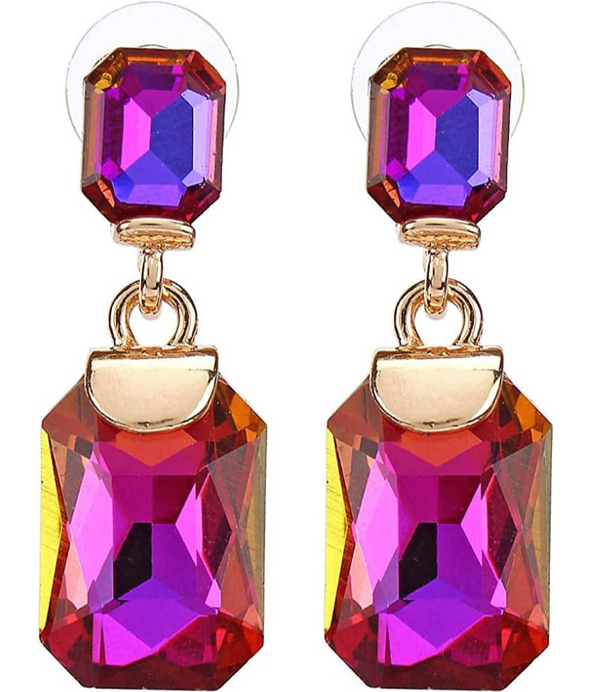 YOUBELLA Pink Danglers Earrings ( Pack of 1 )