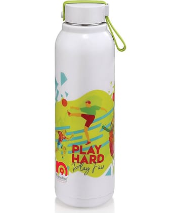 NanoNine - Uni Steel Double Wall White Water Bottle 630 mL ( Set of 1 )