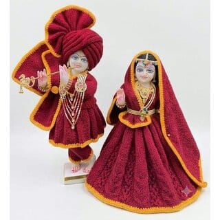 Crochet woolen dress for Radha Krishna l Winter Poshak for Yugal Sarkar