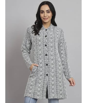 eWools.in Woollen Round Neck Women's Buttoned Cardigans - Black ( )