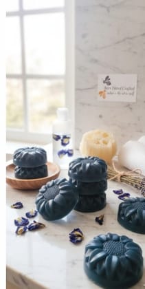 Blue butterfly pea flower,  Lavender soaps