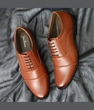 John Karsun Tan Men's Derby Formal Shoes