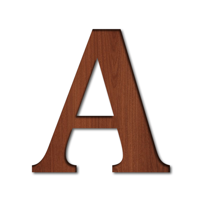 A To Z Wooden Alphabet , Numbers, and Signs For Kids Room & Nursery Décor-A / 9 Inch