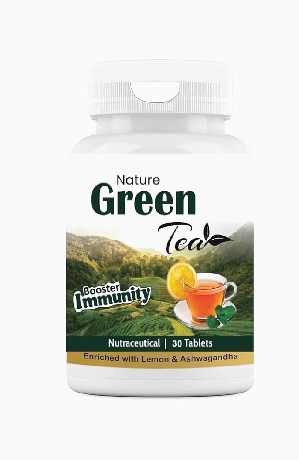 Greena tea with greentea, grape seed, cinnamon, tulsi, ashwagandha, for immunty booster, detox & weight managment, 30 tablets (30)