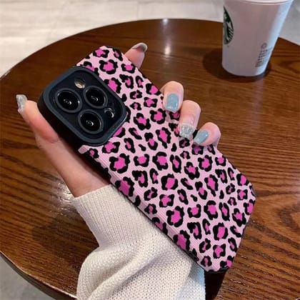 Pink Leopard iPhone Textured Silicone Cases-iPhone X / iPhone XS