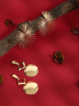 Pack Of Gold-Plated Drop Earrings-Earrings / Gold / Drop Earrings