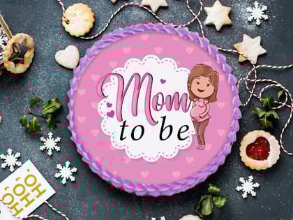 MOM To Be Photo Cake