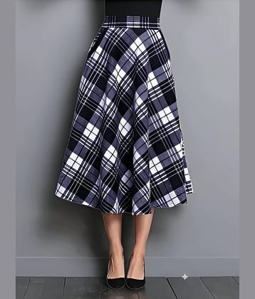 ZELZIS Blue Cotton Women's Flared Skirt ( Pack of 1 )