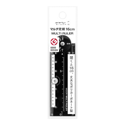 Midori Multi Ruler 16 cm - Black