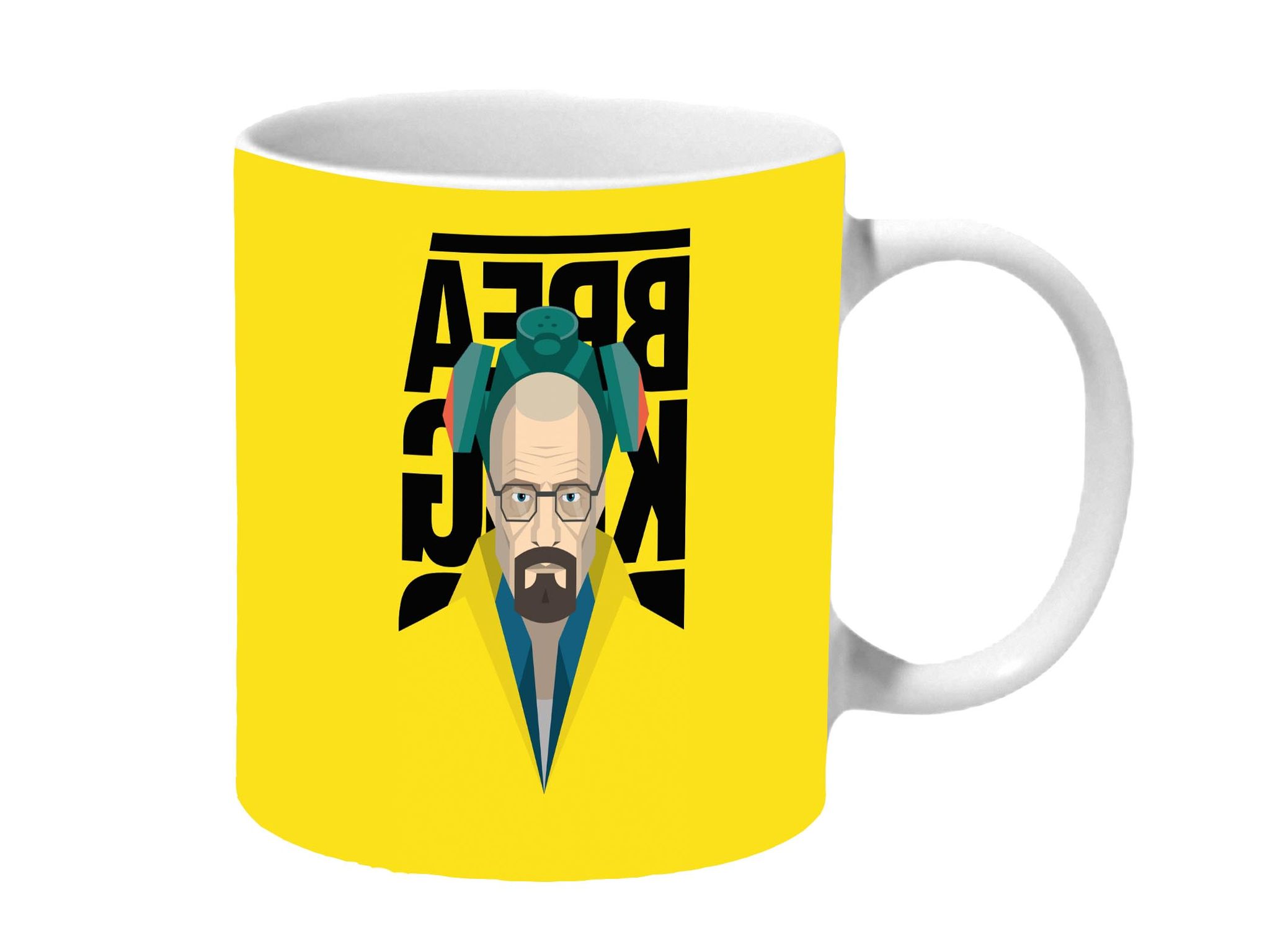 Multicolor Breaking Bad Walter Yellow Background Ceramic Mug