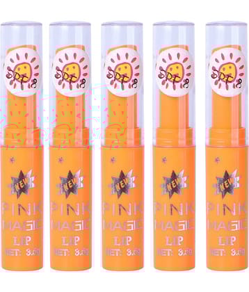 Play Run Pink glossy color changing Lip Gloss (Pack of 5)