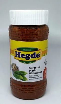 Hegde Spicy Sprouted Methi Bittergaurd Pickle, 300 gm
