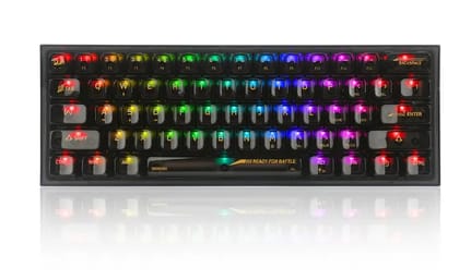 (Refurbished) Redragon Fizz K617 - 60% Wired Mechanical Keyboard Black Transparent (Translucent Custom Switch)