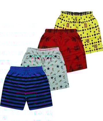 MIST N FOGG Pack of 4 Girls Cotton Bermudas ( Multi )