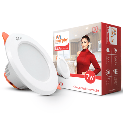 Murphy 7W Vivo LED Concealed Box Down Light-Cool White / Pack of 1