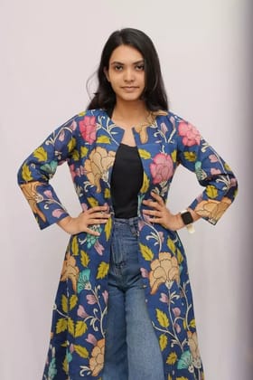 Tisser Kalamkari Handpainted Long jacket