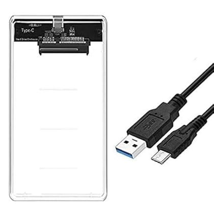 SATA SSD 2.5 Inch (6.3 cm) Enclosure Transparent Case | USB-C 3.1 Tool-Free External Hard Disk Case with 6 Gbps Transfer Speed and Up to 6TB Storage Capacity For HDD and SSD, Support SATA III SATA SSD 2.5 Inch (6.3 cm) Enclosure Transparent Case | USB-C 3.1 Tool-Free External Hard Disk Case with 6 Gbps Transfer Speed and Up to 6TB Storage Capacity For HDD and SSD, Support SATA III