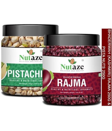 Nutaze Combo of Premium Pistachios 250g & Premium Bhaderwah Rajmah 250g| 100% Natural