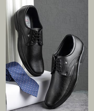 Action Black Men's Derby Formal Shoes