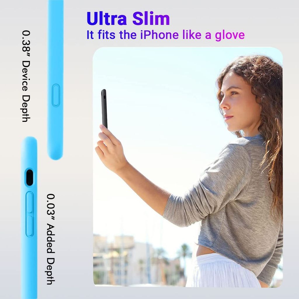 LIRAMARK Liquid Silicone Soft Back Cover Case for Apple iPhone 7 Plus / 8 Plus