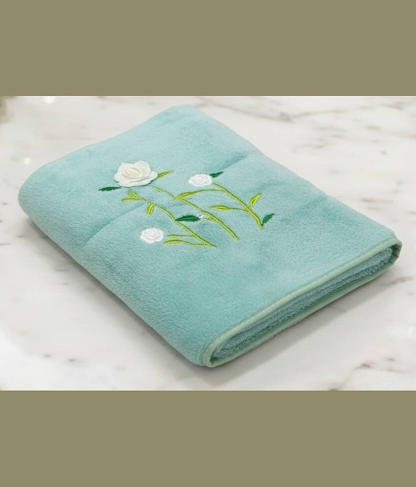 MILAP Pack of 1 Microfibre Below 300 -GSM Bath Towel ( Teal )