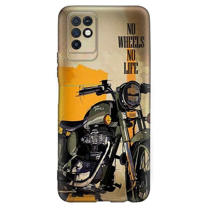 No Wheels No Life NOTE 10 Premium Embossed Mobile cover