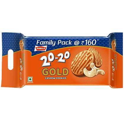 PARLE 20-20 Gold Cashew Cookies, 604.8 g