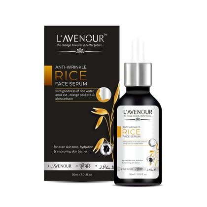 L'avenour Anti-Wrinkle Rice Face Serum For Even Skin Tone, Reduce Dark Spots & Wrinkles - 30ml