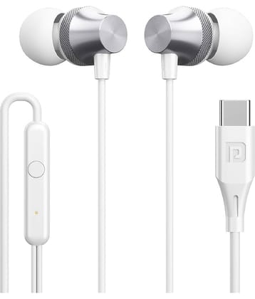 Portronics Conch Beat C Type C Wired Earphone In Ear Tangle Free Cable Red