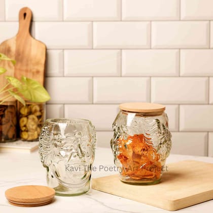 Old monk Bottle Jars (Set of Two)