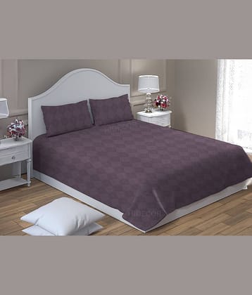 HIDECOR Lavender Microfiber 1 Double King Bedsheet with 2 Pillow Covers ( 254 cm x 228 cm )