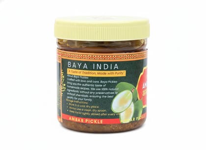BAYA INDIA Ambar Pickle - Traditional Indian Tangy & Spicy Flavor %100 Homemade