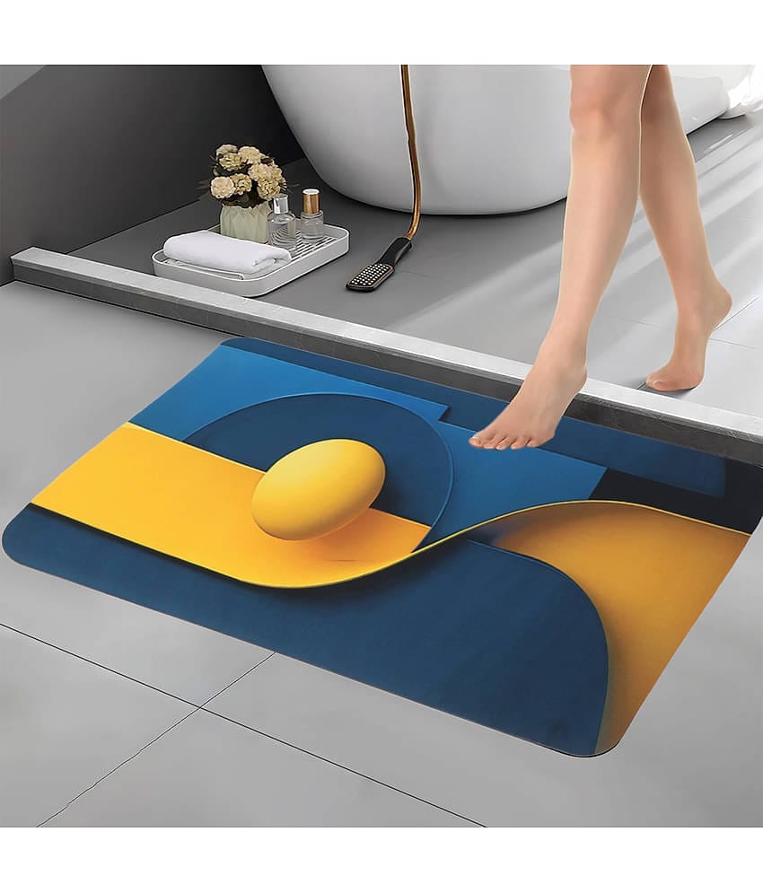 BELLA TRUE Anti-skid Rubber Bath Mat Other Sizes cm ( Pack of 1 ) - Yellow
