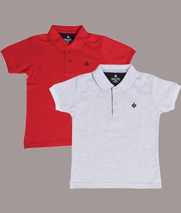 NEUVIN Pack of 2 Baby Boys Cotton Blend Polo T-Shirt ( Multi )
