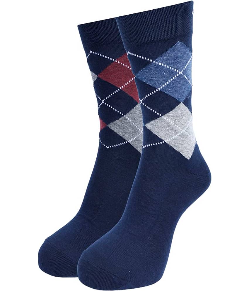 Force NXT Cotton Blend Men's Printed Multicolor Full Length Socks ( Pack of 2 )