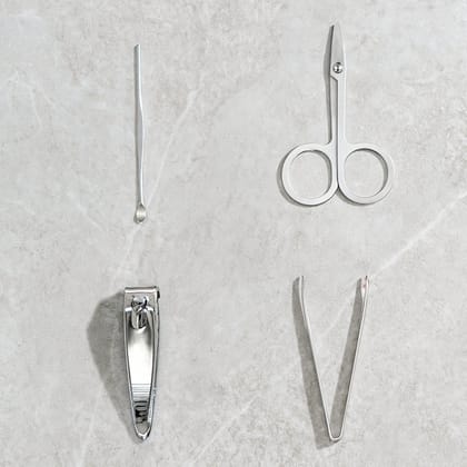 Mini Nail Clipper Set Beauty Nail Tool Set Multifunctional Beauty Set With Plastic Storage Case,  (4 Pc Set)