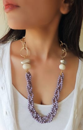Candy Beads Necklace-Grey