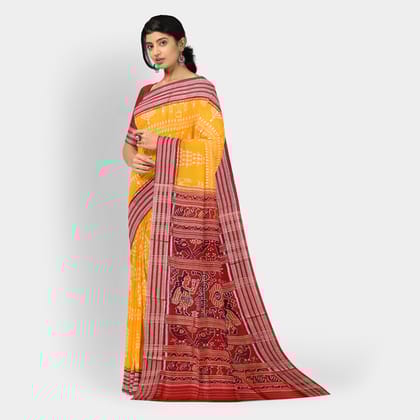 Tribal Motif Khandua Silk Saree
