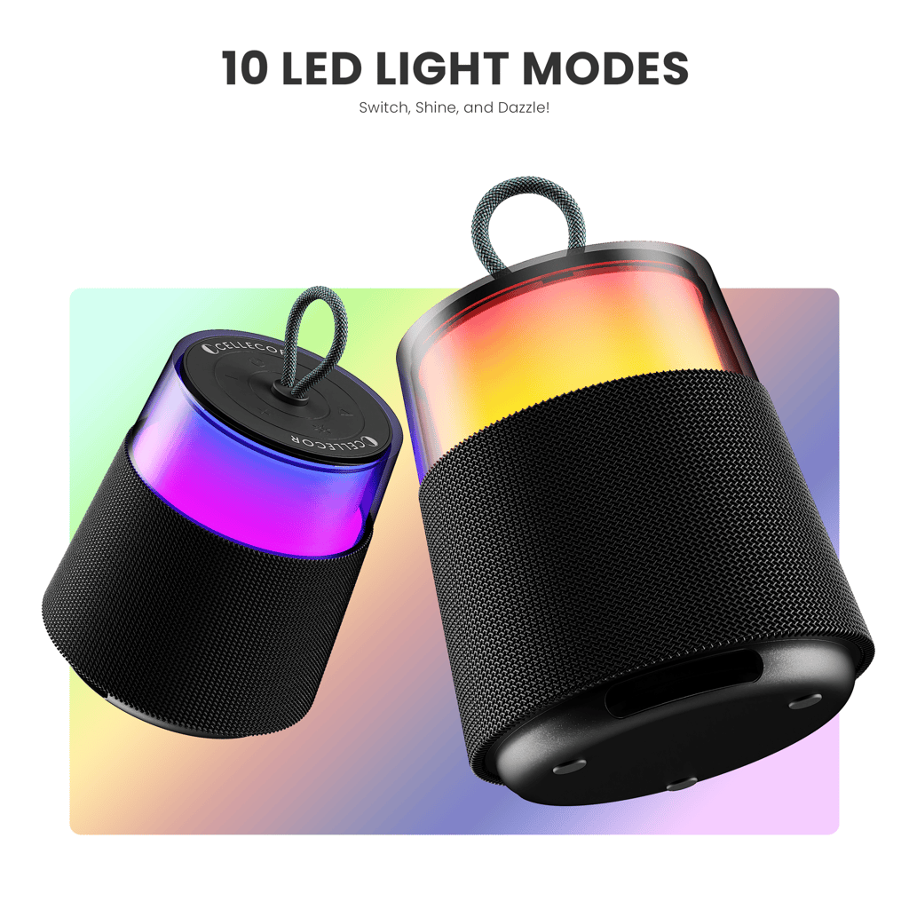 Cellecor CLB-80 BOOM | 10 Hr Playtime | BT-v5.3 | 2600mAH | Water Resistant 10 W Bluetooth Speaker- Grey