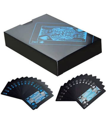 Lucky Traders Black Plastic Playing Cards