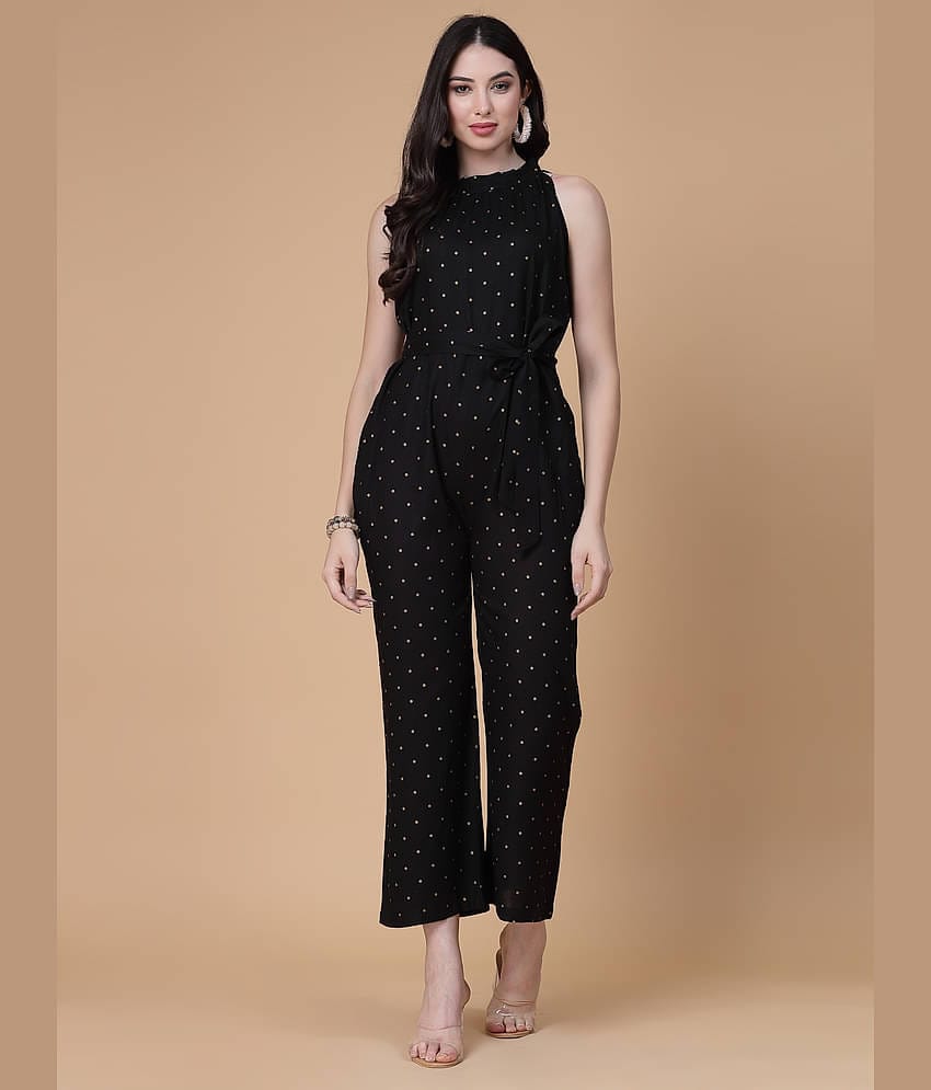 GOD BLESS - Black Rayon Regular Fit Women's Jumpsuit ( Pack of 1 )