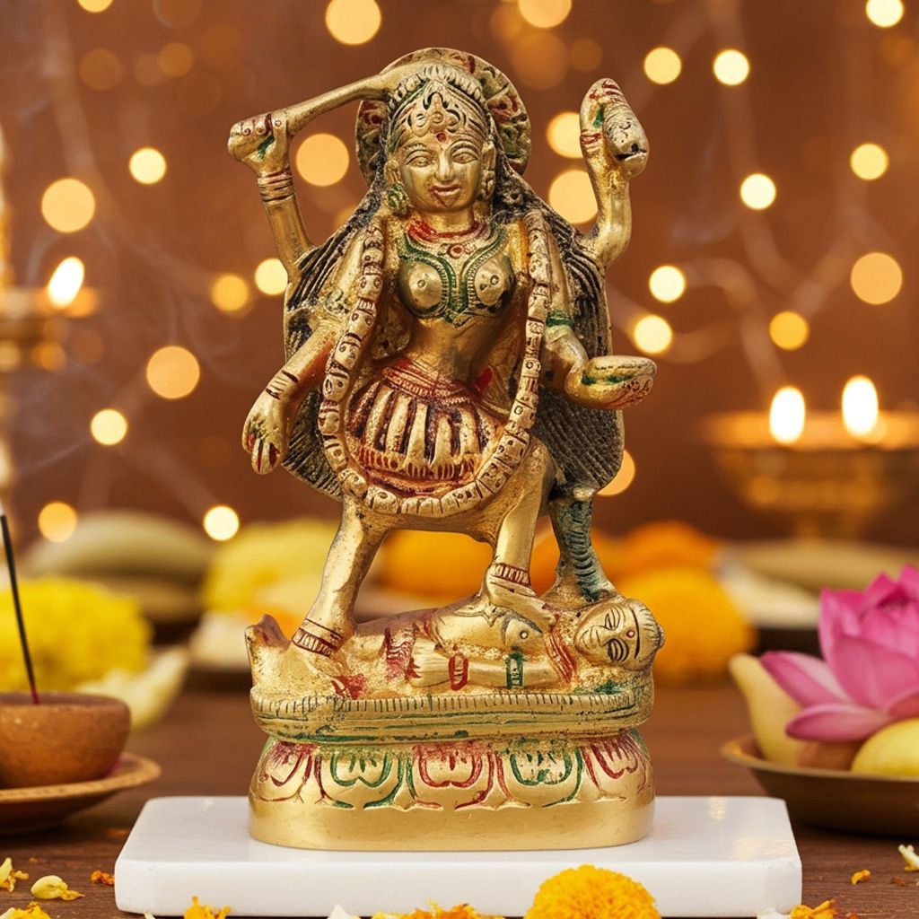 Brass Showpiece Kali Maa God Idol Statue (BSMAS954 D)